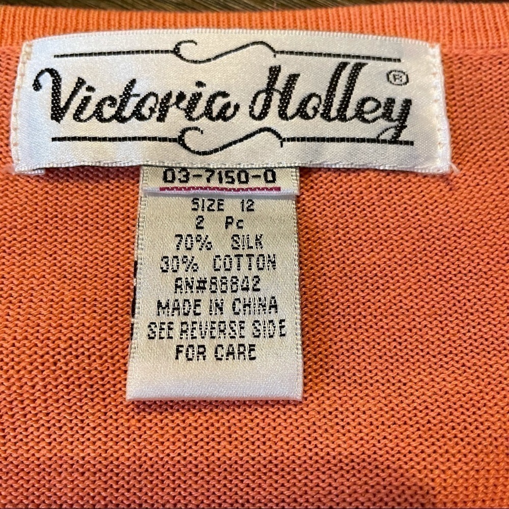 Victoria Holley Vintage Retro Silk & Cotton Cardigan - Picture 5 of 6